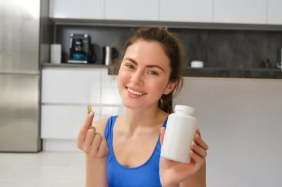 Frasco de picolinato de zinc Nutricost 120 cápsulas sobre superficie blanca con fondo deportivo, picolinato de zinc para que sirve Colombia Nutrafit