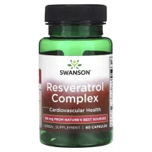 resveratrol complex 180 mg 60 capsulas swanson